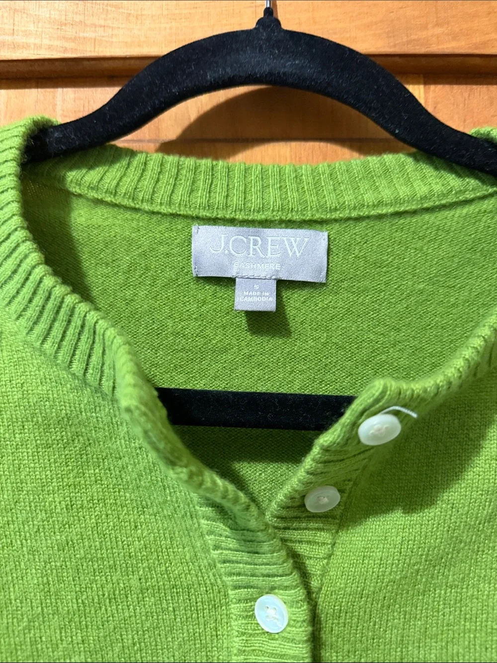 J. Crew Perfectly Cashmere Cardigan Green